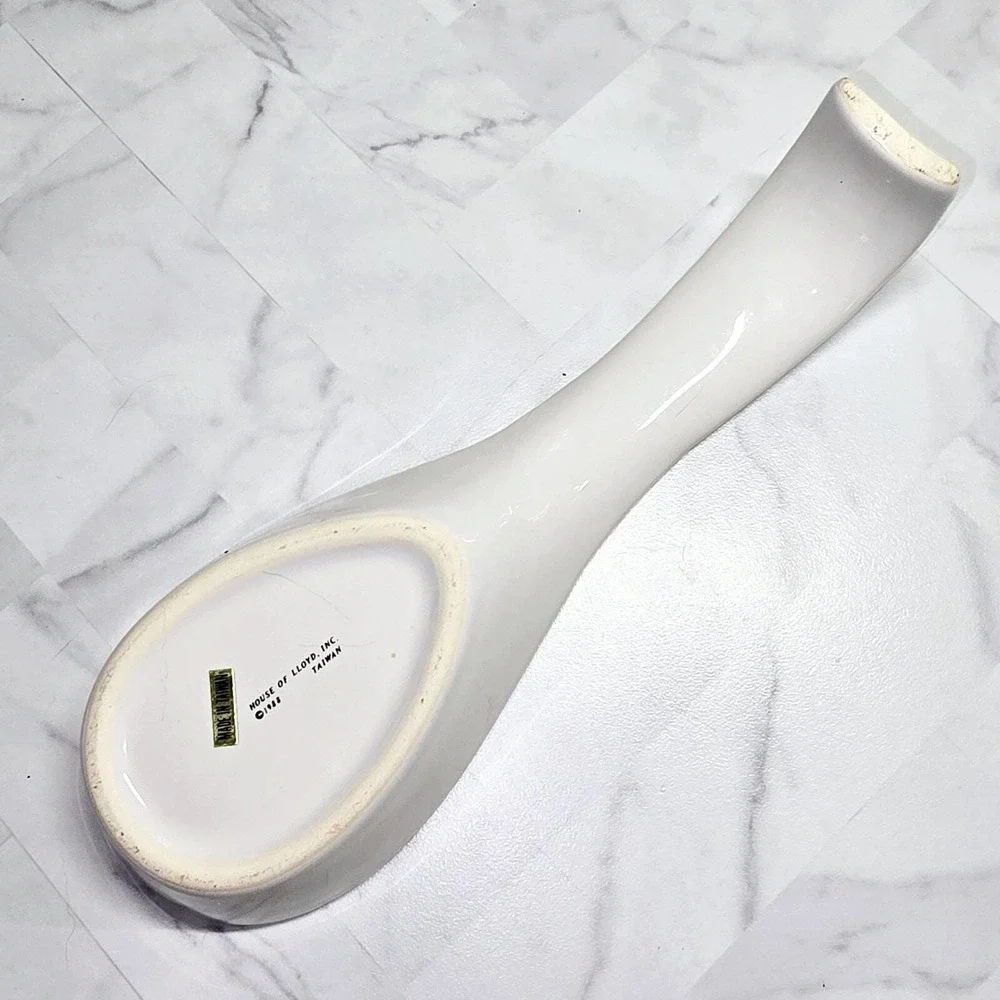 Ceramic Spoon Rest Christmas Is‎ Homemade 1988 House of LLoyd Taiwan